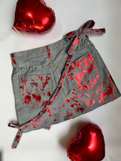 KATE ALL RED MINI-SKIRT